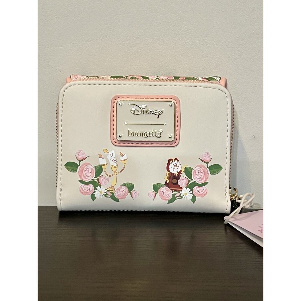Loungefly Disney Beauty and The Beast Quilted Belle Mini Backpack Wallet Set - Picture 7 of 9